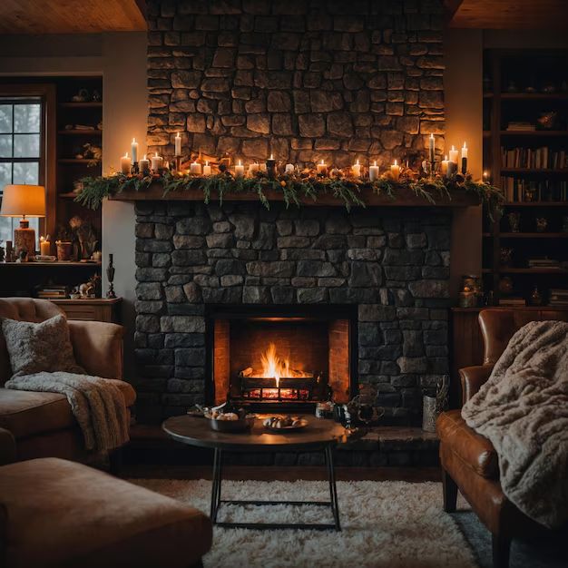 Stone fireplace and hearth restored in a Monterey Park living room